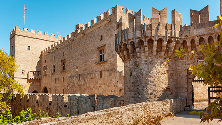 Historisch kasteel in Rhodos-stad