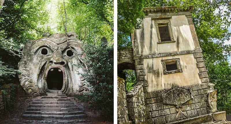 tuin van Bomarzo op Lazio