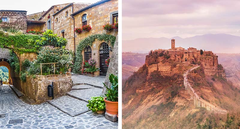 Klim omhoog naar Civita di Bagnoregio op Lazio