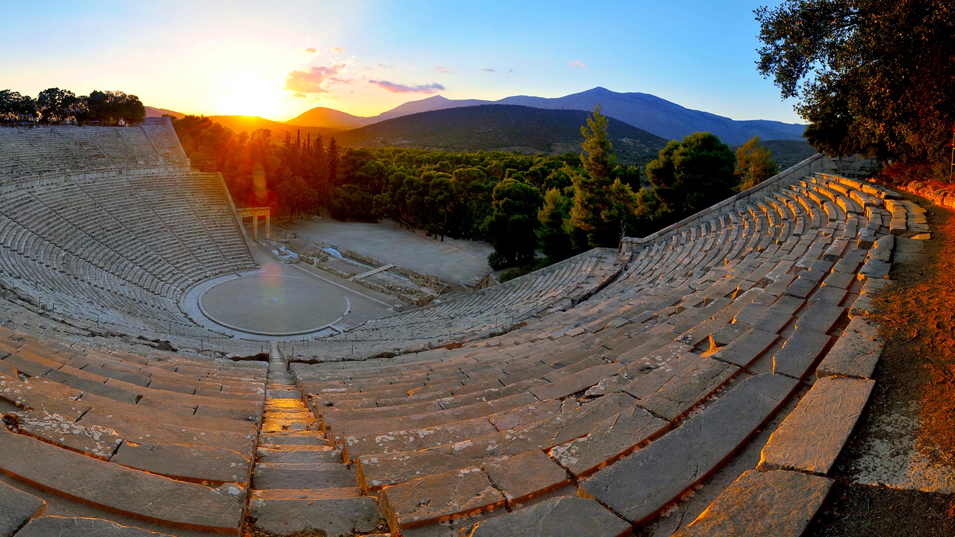 Amphitheater Epidaurus in Peloponnesos, Griekenland